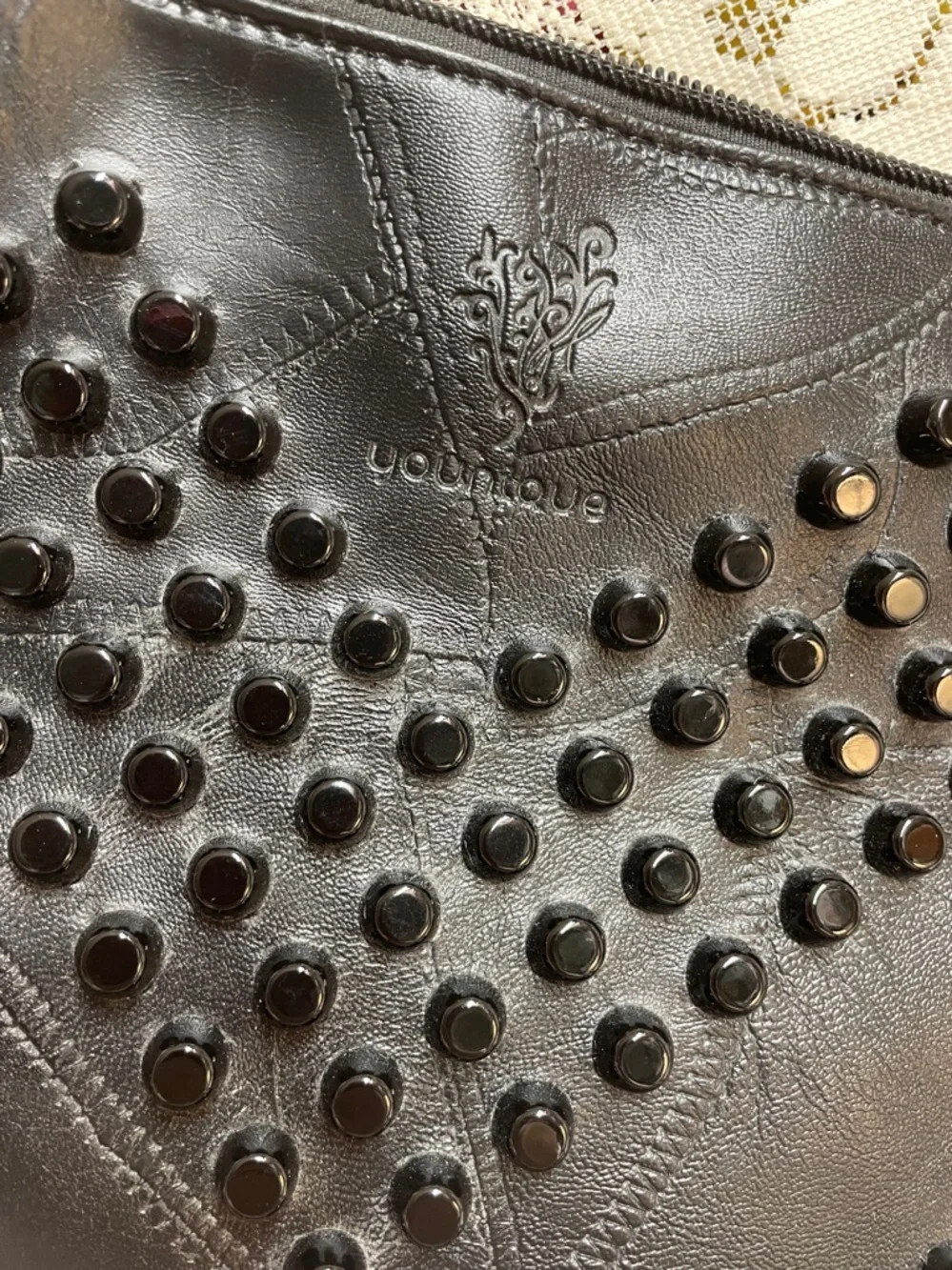 Younique Black Studded  Wristlet Crossbody